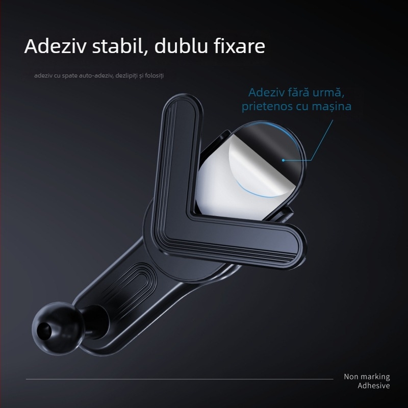 Suport pentru telefon pentru mașină, rotire 360°, montaj snap-on pentru bordul instrumentelor, compatibil Tesla