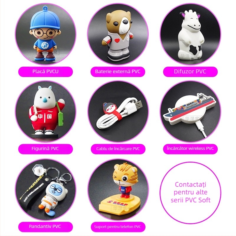 Suport pentru telefon în stil cartoon, din PVC și silicon, personalizabil, cu design antișoc