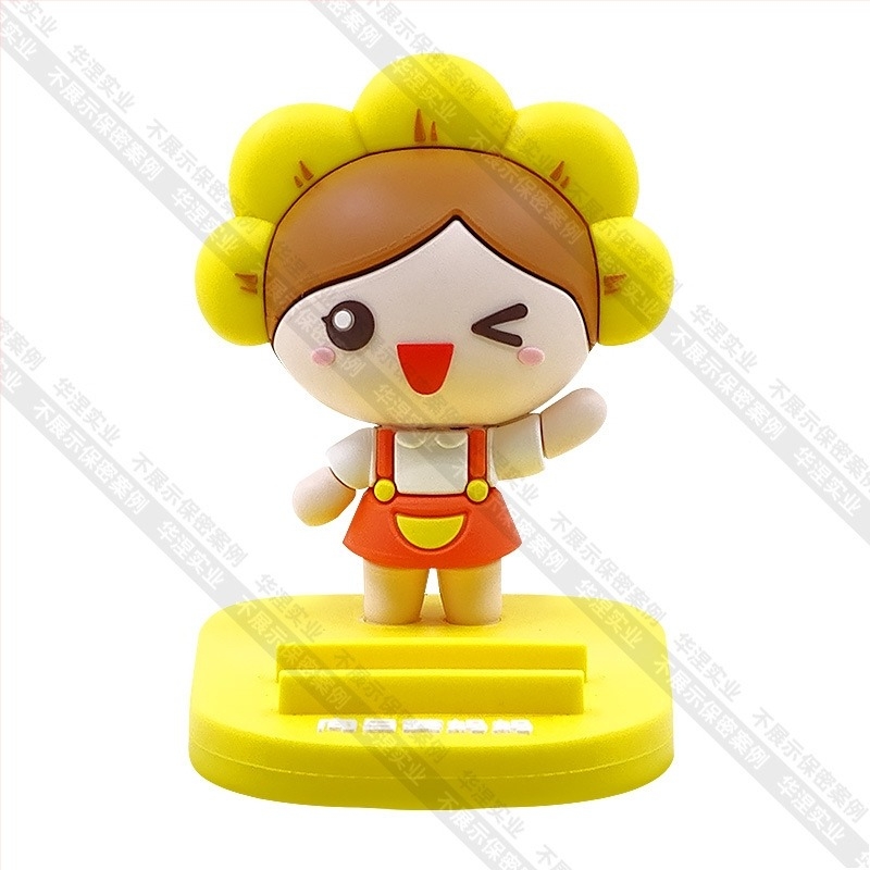 Suport pentru telefon în stil cartoon, din PVC și silicon, personalizabil, cu design antișoc