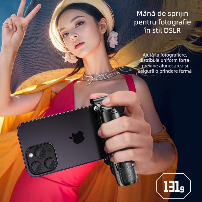 Stativ portabil pentru telefon P15MINI-C, din aliaj de aluminiu, compatibil universal, stabilizare a imaginii