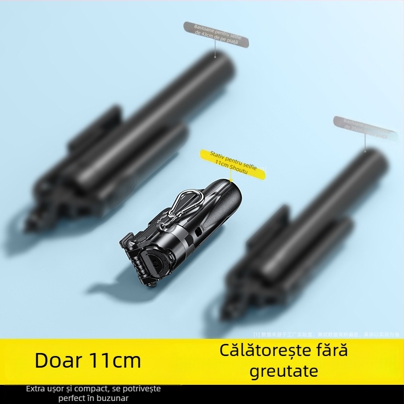 Stativ portabil pentru telefon P15MINI-C, din aliaj de aluminiu, compatibil universal, stabilizare a imaginii