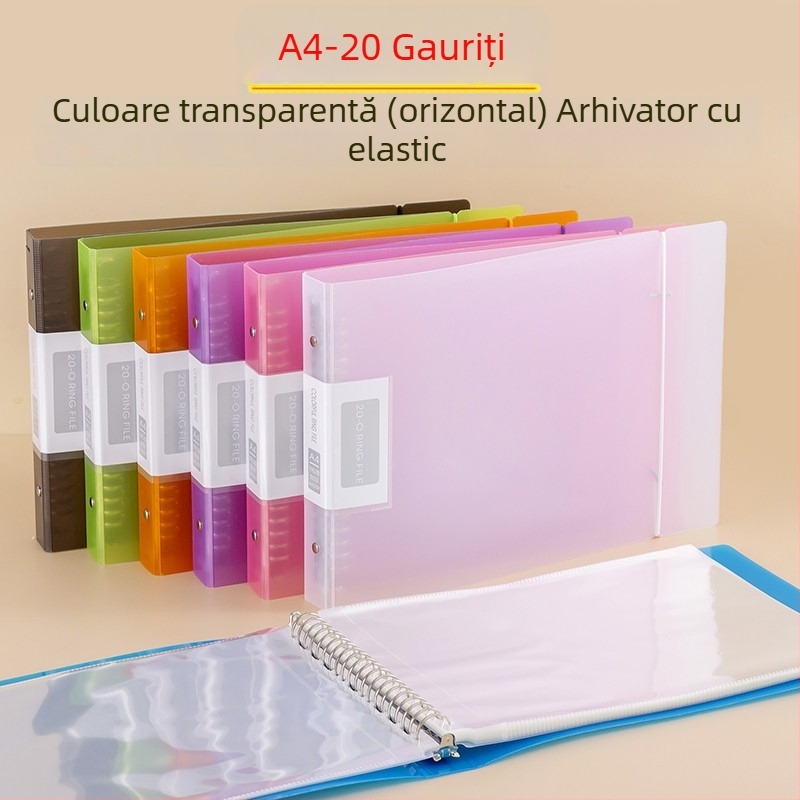 Jiyi A4-520R Dosar legător, din plastic, compatibil cu hârtie A4