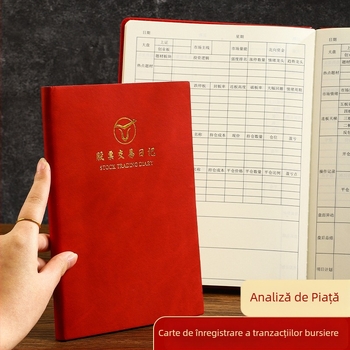 Carte de înregistrări - copertă din piele artificială, legare cu sârmă, Dowling hârtie, 80 g, 100–200 pagini