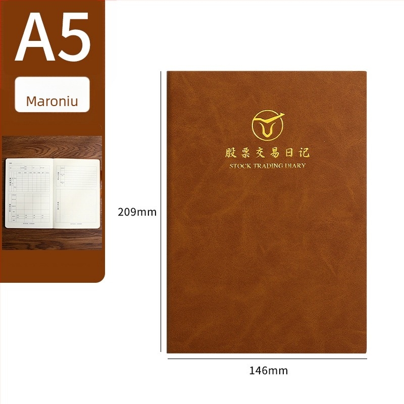 Carte de înregistrări - copertă din piele artificială, legare cu sârmă, Dowling hârtie, 80 g, 100–200 pagini