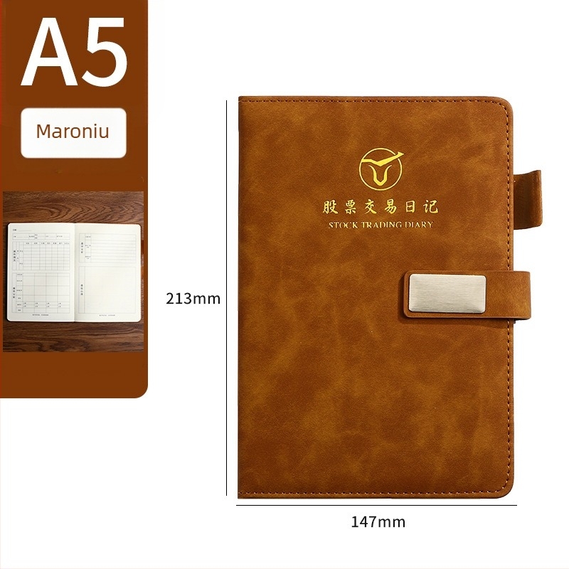 Carte de înregistrări - copertă din piele artificială, legare cu sârmă, Dowling hârtie, 80 g, 100–200 pagini