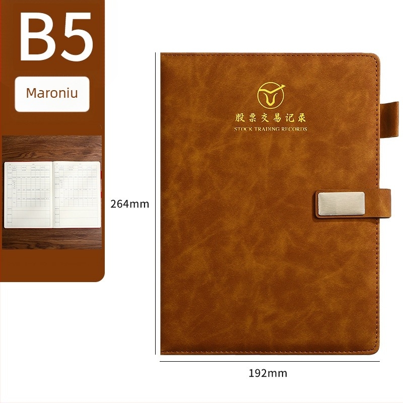 Carte de înregistrări - copertă din piele artificială, legare cu sârmă, Dowling hârtie, 80 g, 100–200 pagini