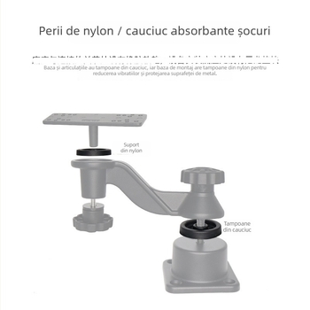 Suport pentru echipament de pescuit marin – aliaj de aluminiu marin, braț orizontal rotativ, compatibil Garmin/Lawrence