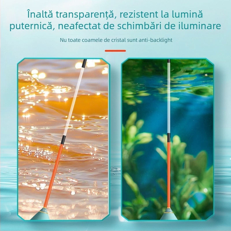 Fisher Plută de pescuit, înaltă sensibilitate, coadă de cristal, formă ou porumbel, pentru mușcături ușoare și pești mari