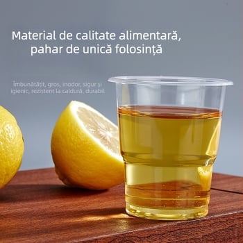 Pahar de unică folosință, PP, capacitate 201–300 ml, compatibil cu cuptorul cu microunde, potrivit pentru cafea și ceai