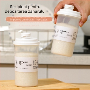 Pu xiang recipient de păstrare a prospețimii, din plastic, rotund, 301–500 ml, stil coreean