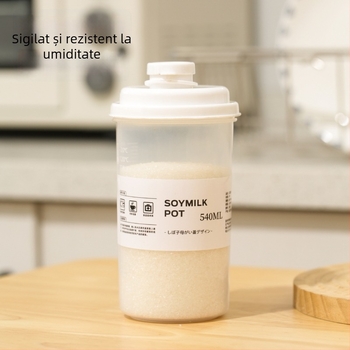 Pu xiang recipient de păstrare a prospețimii, din plastic, rotund, 301–500 ml, stil coreean