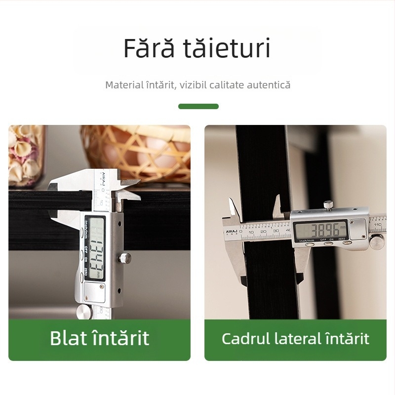 Raft de depozitare pentru blat, dreptunghiular, multifuncțional, material: Nanzhu, stil modern minimalist