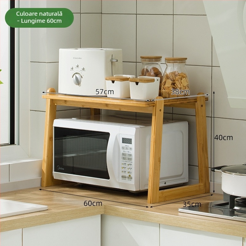 Raft de depozitare pentru blat, dreptunghiular, multifuncțional, material: Nanzhu, stil modern minimalist