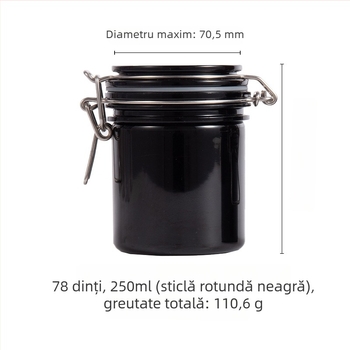 Borcan rot din PET sigilat pentru sare de baie cu capac; procesare personalizabilă; imprimare logo