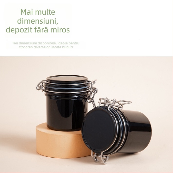 Borcan rot din PET sigilat pentru sare de baie cu capac; procesare personalizabilă; imprimare logo