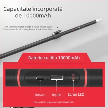 Suport pentru power bank și telefon mobil, reîncărcabil, trepied metal universal cu orificiu filetat 1/4, compatibil cu mai multe suprafețe