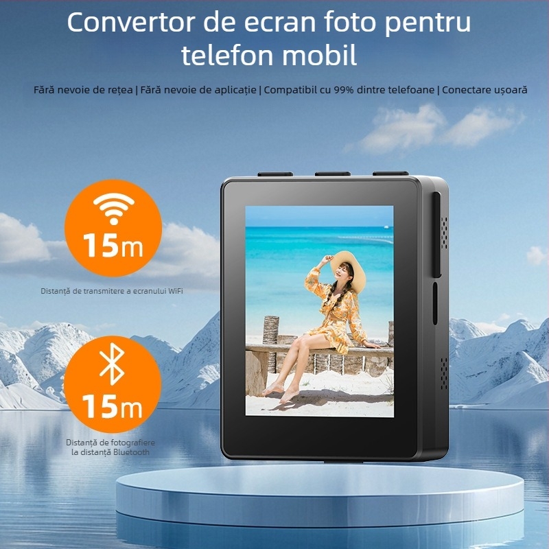 Dispozitiv wireless pentru oglindire a ecranului pentru selfie pe telefonul mobil – CL06, Bluetooth 4.0, ABS material, 100 g
