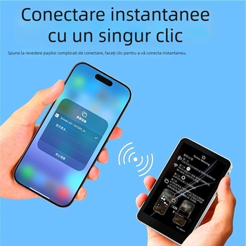 Adaptor selfie cu ecran împărțit pentru telefonul mobil, compatibil cu camera din spate iPhone și display MagSafe, X40 model, Bluetooth 4.0, Plastic, 100 g