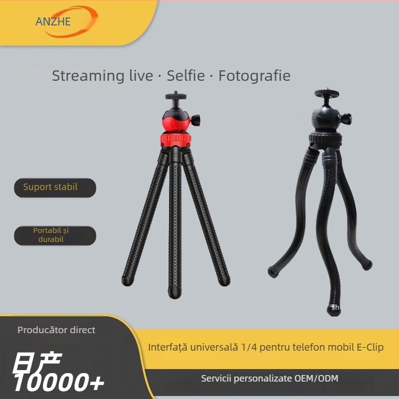 Suport de birou Octopus stand pentru telefon și cameră | Material ABS | Include braț pan/tilt