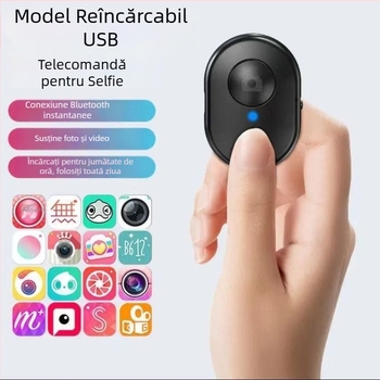 Telecomandă selfie pentru smartphone S58, Bluetooth 4.0, corp ABS, 0,015 kg