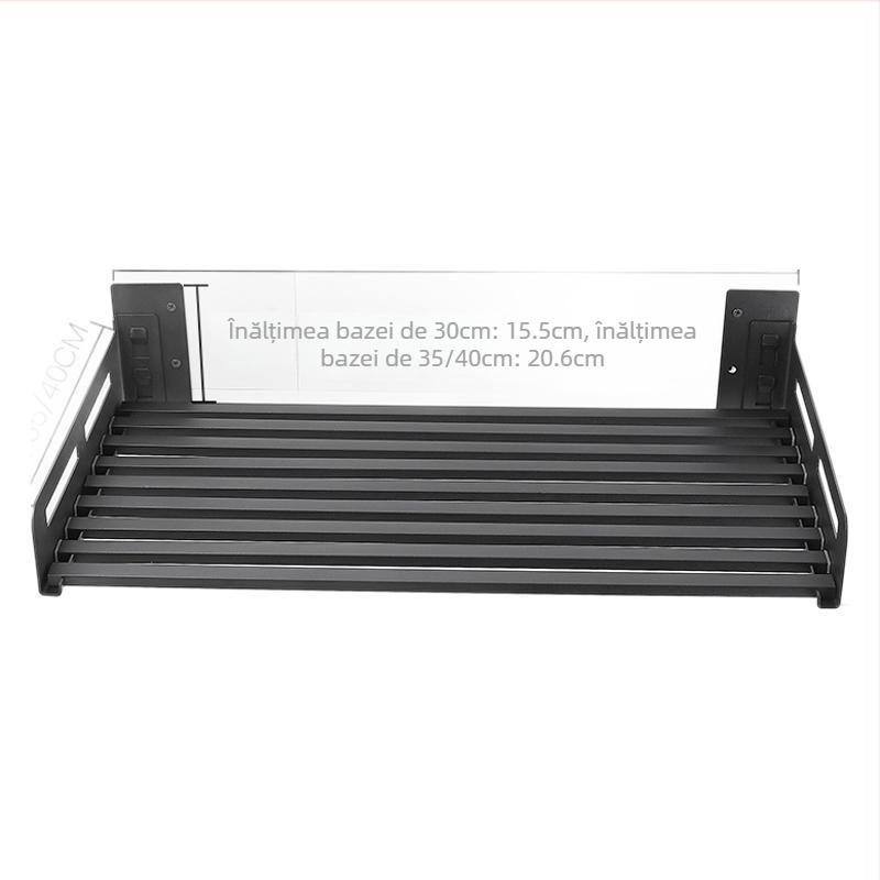 Raft de bucătărie din oțel inoxidabil, montat pe perete, pentru cuptor cu microunde – stil modern minimalist, model M1-201A, marcă Shengbeiyi, certificat 3C 2011010714461333