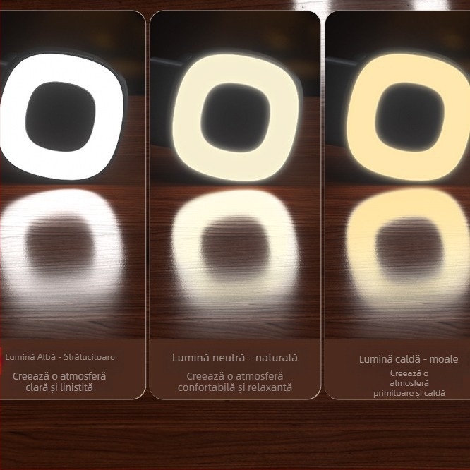 Monopod pentru selfie cu iluminare pentru fotografia în aer liber, prindere pe o singură axă, Bluetooth 5.0, ABS, BBC-15