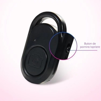 Selfie stick Bluetooth cu telecomandă fără fir, corp din plastic, Bluetooth 3.0