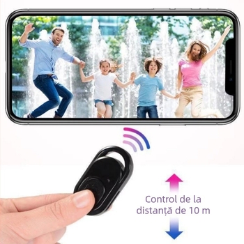 Selfie stick Bluetooth cu telecomandă fără fir, corp din plastic, Bluetooth 3.0