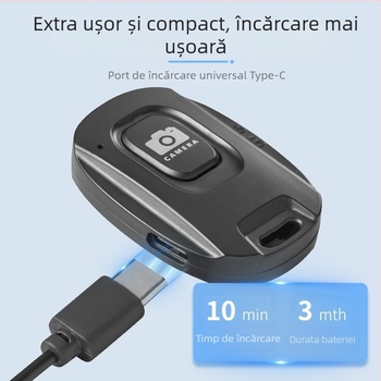 Selfie stick Bluetooth, Bluetooth 4.0, corp ABS, greutate 23 g