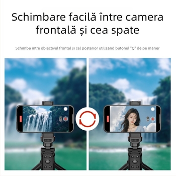 Telecomandă Bluetooth pentru telefon KM-MP01, comutare între camera frontală și cea din spate, zoom pentru selfie, schimbarea paginilor (Brand: Kingma/Jinma; Model: KM-MP01; Bluetooth: 5.0; Material: ABS)