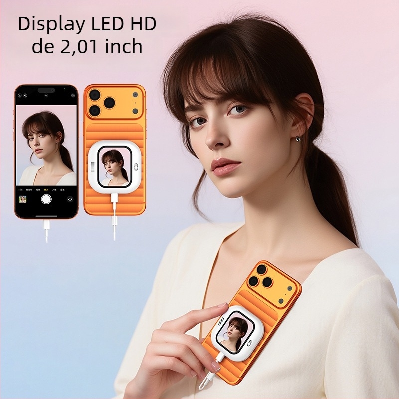 Dispozitiv de oglindire a ecranului pentru selfie, X3, cu afișaj magnetic pe camera din spate – dispozitiv compact pentru selfie-uri de grup