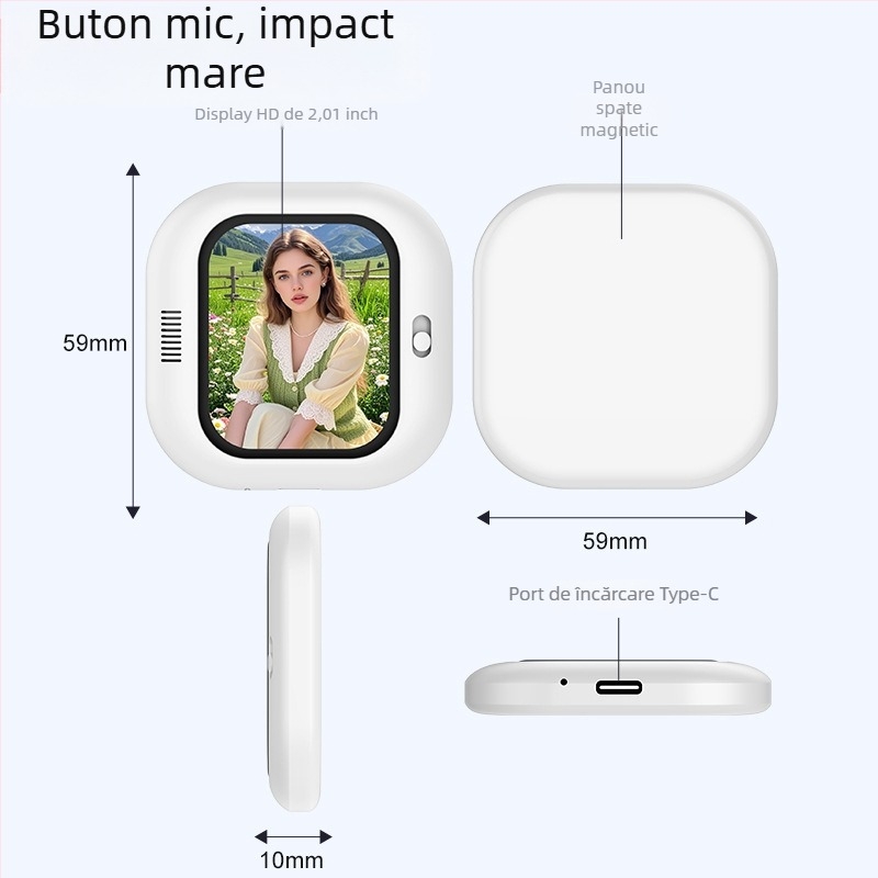 Dispozitiv de oglindire a ecranului pentru selfie, X3, cu afișaj magnetic pe camera din spate – dispozitiv compact pentru selfie-uri de grup