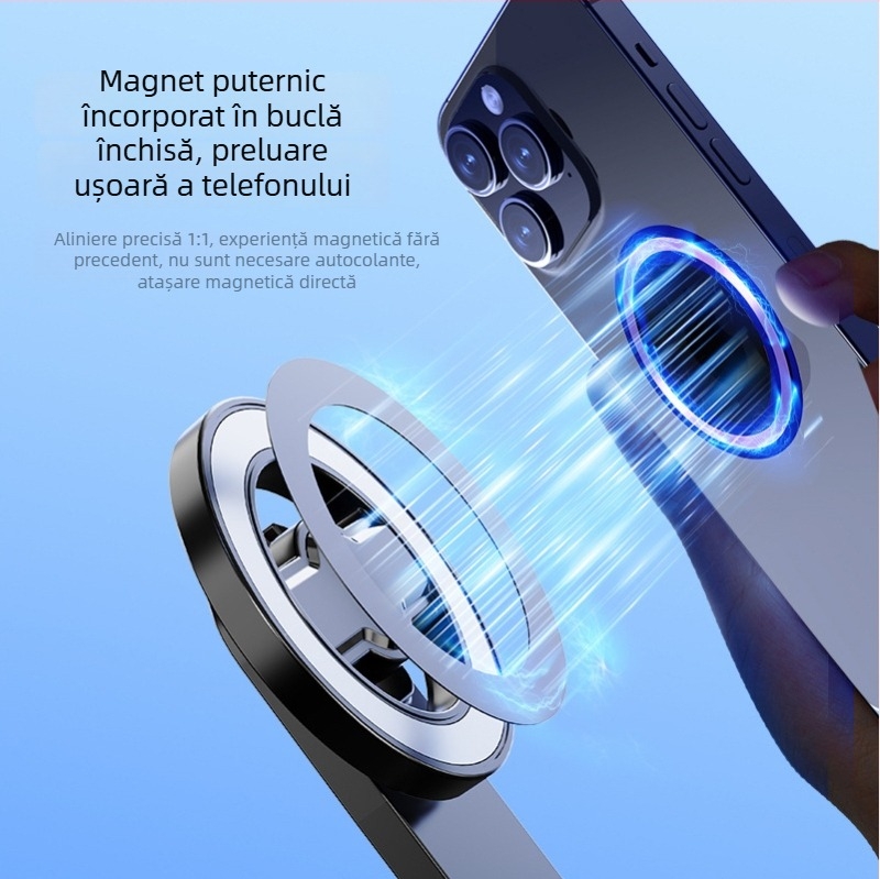P135 Suport magnetic pentru telefon, universal, pentru streaming live, stabilizare anti-tremur, stativ de podea retractabil, suport selfie Bluetooth