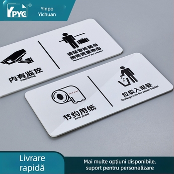 Youpu semn acrilic pentru hotel cu imprimare UV pentru spații publice – Interzis fumatul