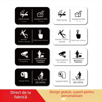 Youpu semn acrilic pentru hotel cu imprimare UV pentru spații publice – Interzis fumatul