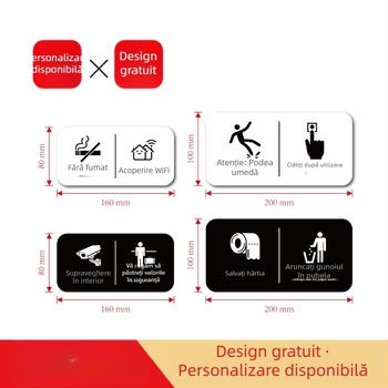 Youpu semn acrilic pentru hotel cu imprimare UV pentru spații publice – Interzis fumatul