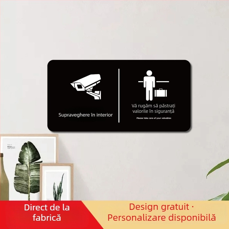 Youpu semn acrilic pentru hotel cu imprimare UV pentru spații publice – Interzis fumatul