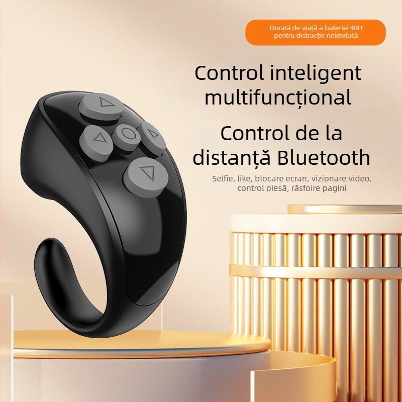 Inel Bluetooth pentru selfie Ly-09, Bluetooth 5.3, ABS, greutate 10