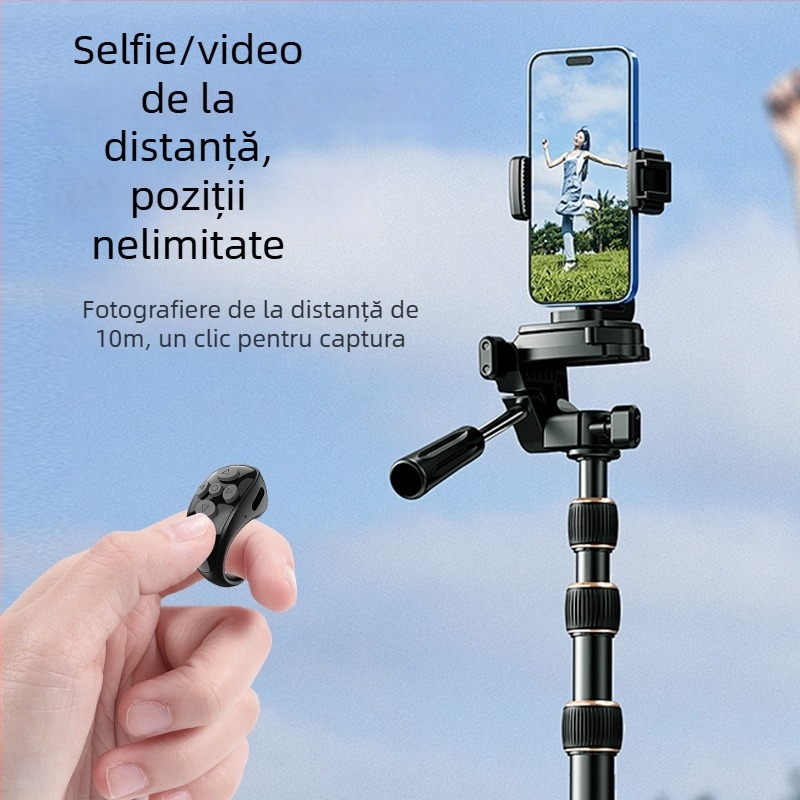 Inel Bluetooth pentru selfie Ly-09, Bluetooth 5.3, ABS, greutate 10