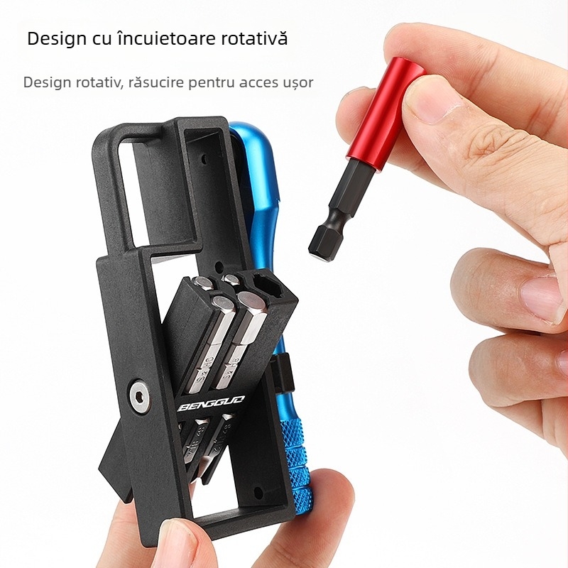 JiChi Set de unelte pentru reparații bicicletă — oțel aliat, torque wrench, ratchet, lever pentru anvelope, pompă