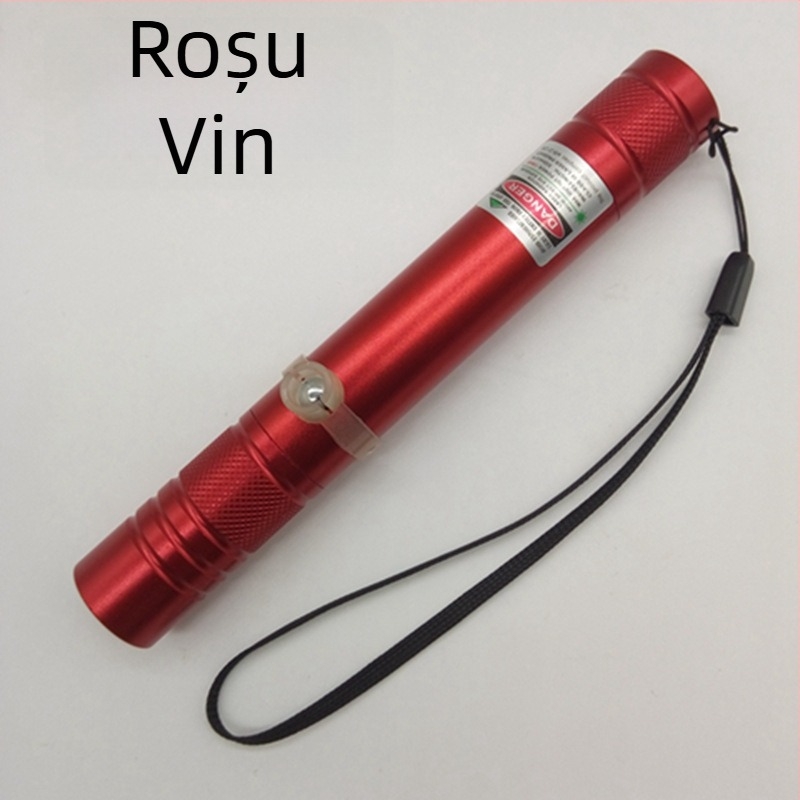 Indicator laser USB reîncărcabil, corp metalic, laser cu punct unic și indicator digital