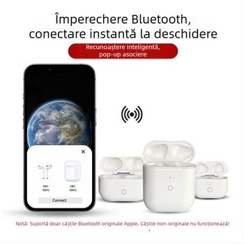 AirPods Pro 1/2 Carcasă de încărcare înlocuire — Carcasă din PC, Universal, Turnare prin injecție, Model QCY T8