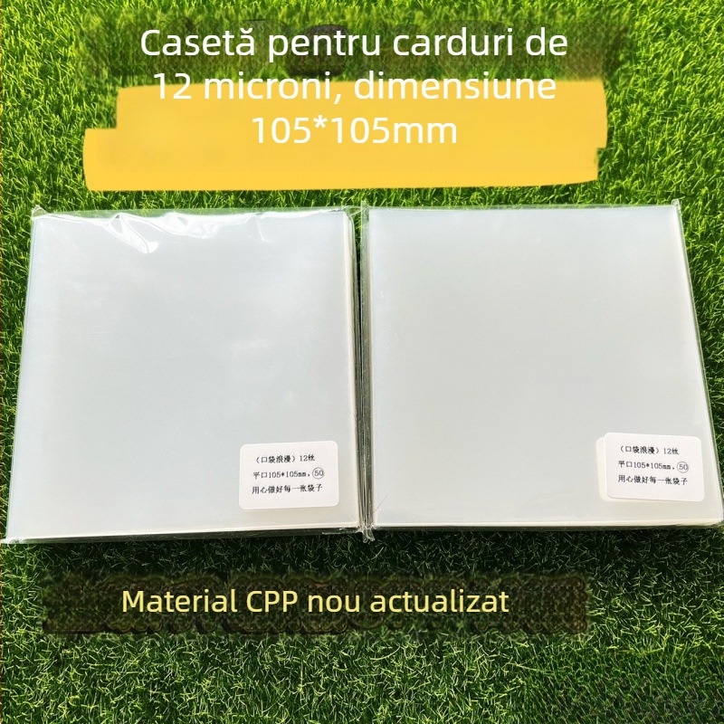 Sacoșă pătrată de protecție pentru carduri, cu închidere autoadezivă, folie întărită, grosime 12 mil sau 20 mil, pentru ambalarea cardurilor și bijuteriilor