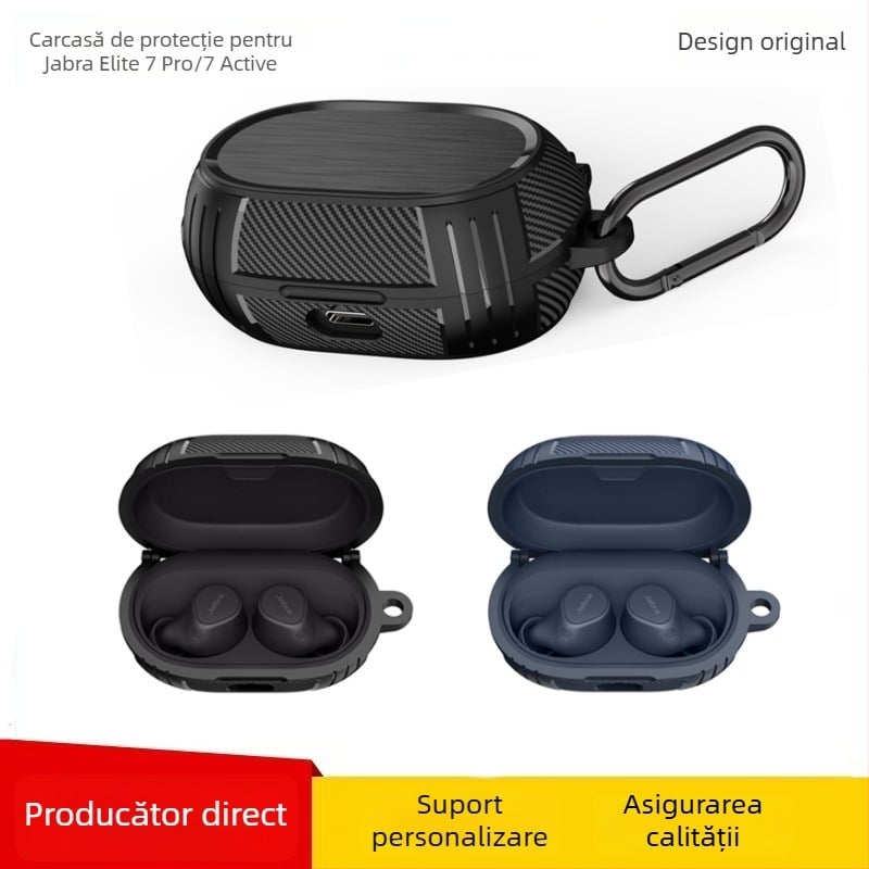 Carcasă TPU protectoare pentru Jabra Elite7Pro și JBL7 Active – finisaj mat, husă portabilă