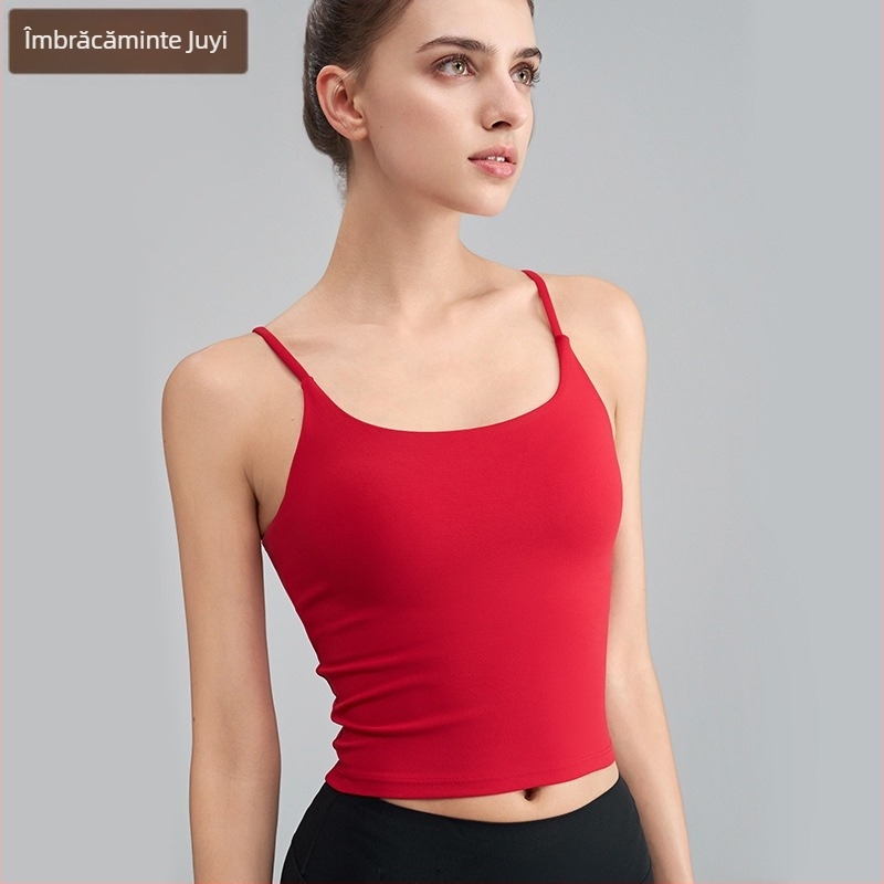 OTSA Sutien sport integrat pentru Pilates/Yoga – 2024, Quick-Dry Nylon-Spandex, 80% Nylon / 20% Spandex, lungime medie, cu pernă la bust