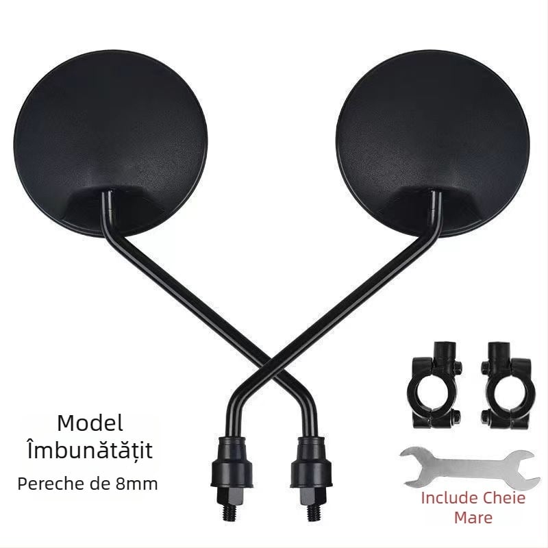 Oglindă retrovizoare convexă universală pentru scutere electrice și biciclete