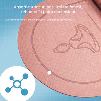 Covoraș pentru sărituri cu coarda, izolare fonică și suprafață antiderapantă, covoraș de yoga din TPE, greutate 500–700 g, grosime 8/10/15 mm