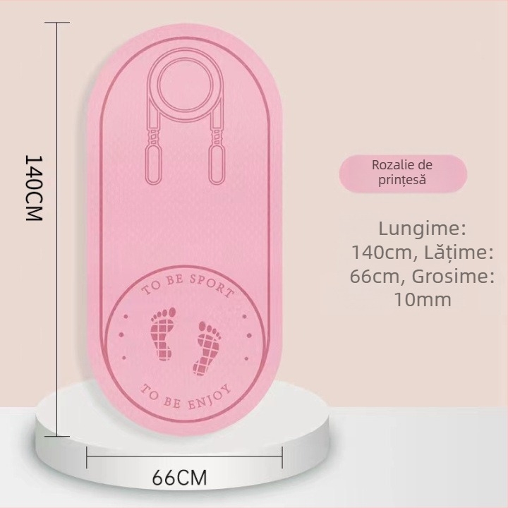 Covoraș pentru sărituri cu coarda, izolare fonică și suprafață antiderapantă, covoraș de yoga din TPE, greutate 500–700 g, grosime 8/10/15 mm