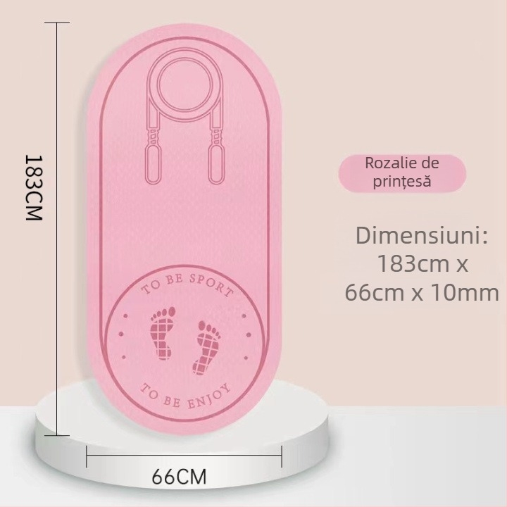 Covoraș pentru sărituri cu coarda, izolare fonică și suprafață antiderapantă, covoraș de yoga din TPE, greutate 500–700 g, grosime 8/10/15 mm