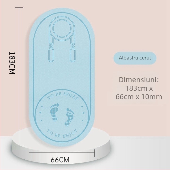 Covoraș pentru sărituri cu coarda, izolare fonică și suprafață antiderapantă, covoraș de yoga din TPE, greutate 500–700 g, grosime 8/10/15 mm